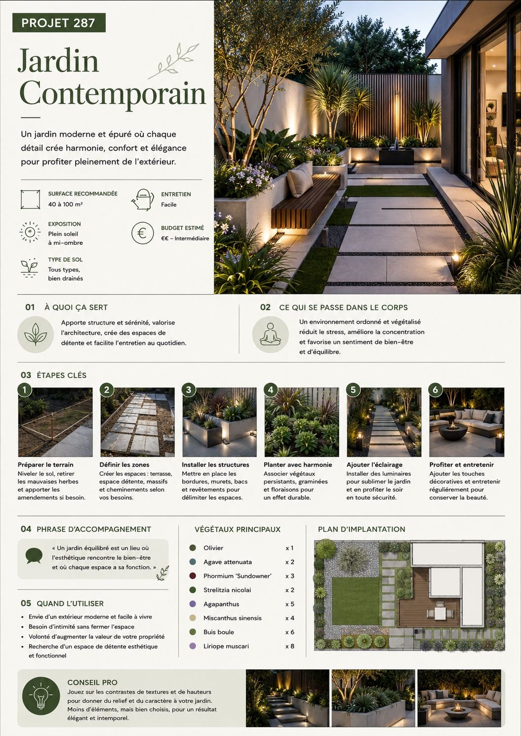 Preview de uma ficha de projeto de jardim